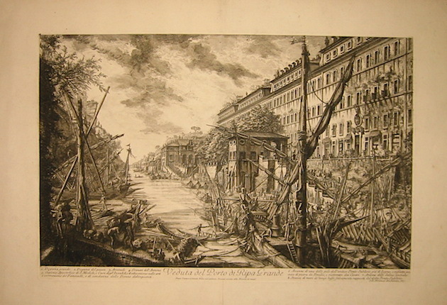Piranesi Giovanni Battista (1720-1778) Veduta del Porto di Ripa Grande 1800-1807 Parigi